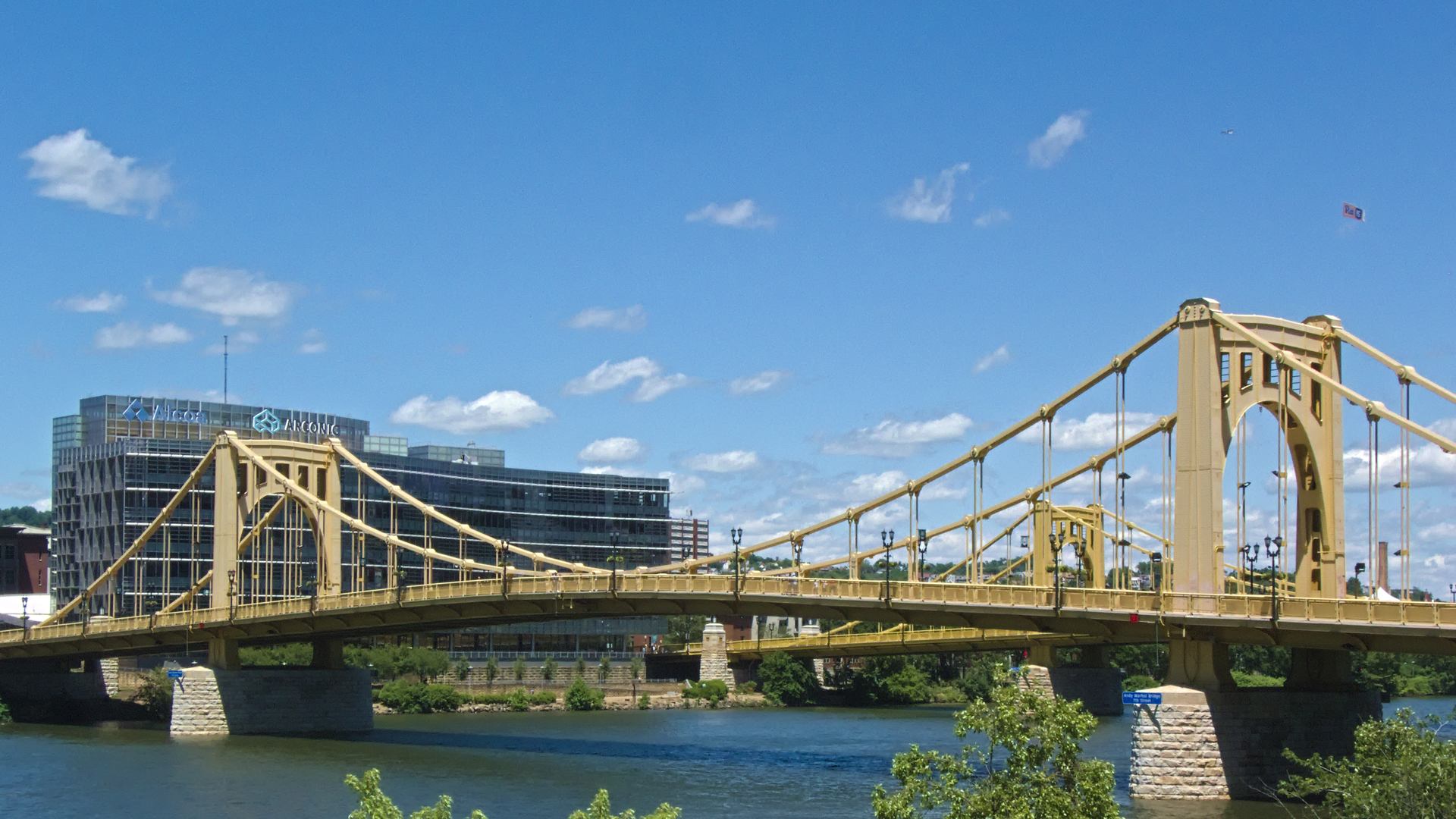 The Andy Warhol Bridge spanning the Allegheny River in Pittsburgh